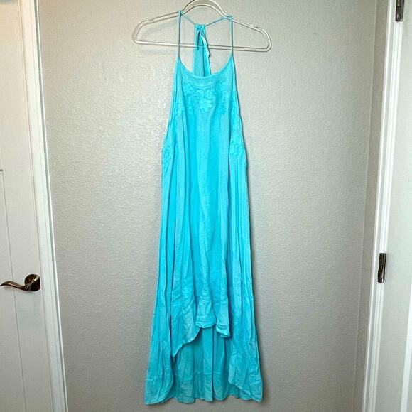 OCEAN BREEZE Bright Blue Hi Lo Flowy Dress Size S/M - Picture 1 of 7